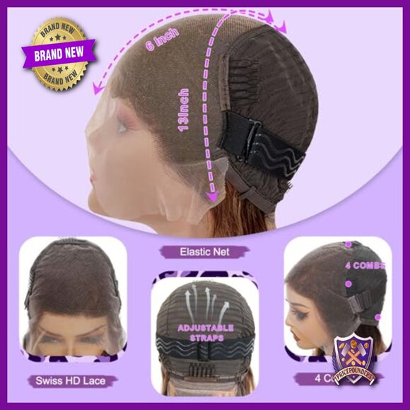 30 Inch Human Hair Wig 13x6 Lace Front Pre Plucked 200 Density Body Wave